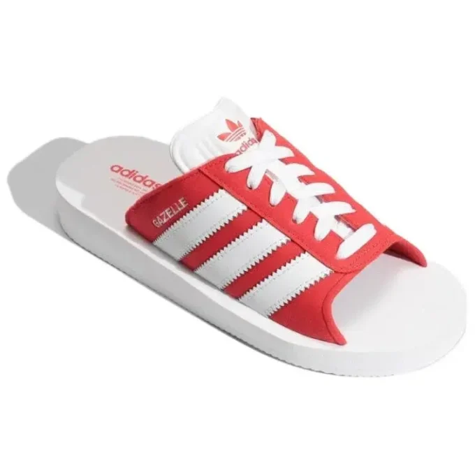 Adidas Gazelle Beach Slides ”White Red”