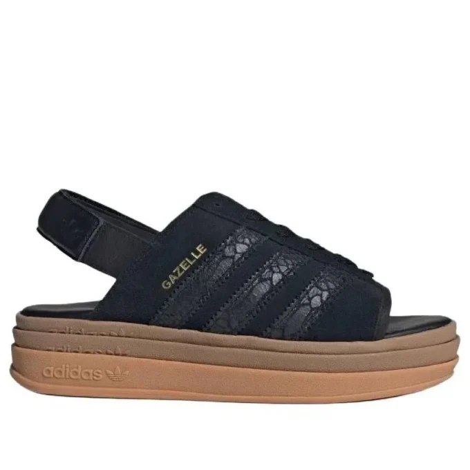 Adidas Gazelle Bold Sandals ”Core Black Snakeskin”