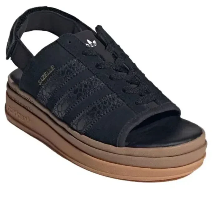 Adidas Gazelle Bold Sandals ”Core Black Snakeskin”