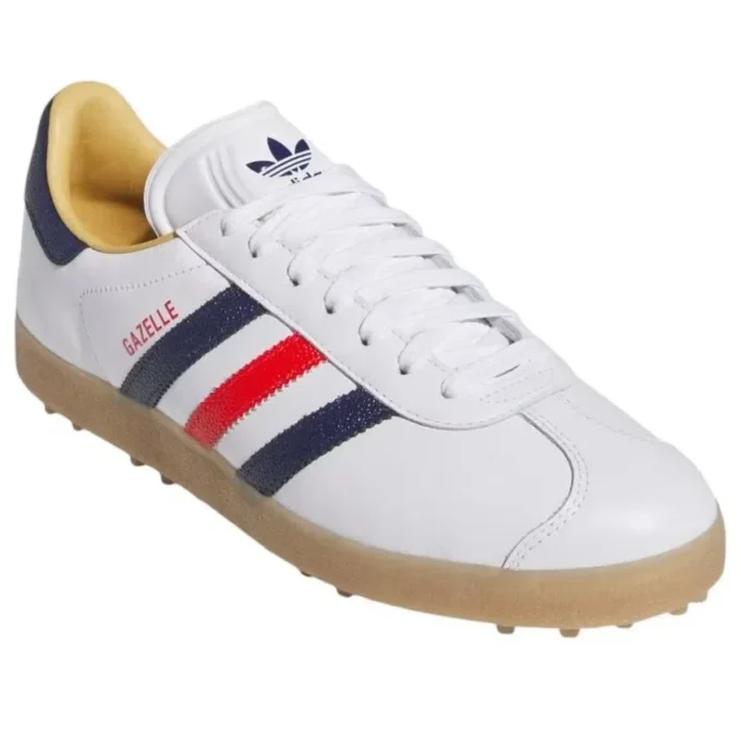 Adidas Gazelle Golf Le ”Cloud White Dark Blue Red”