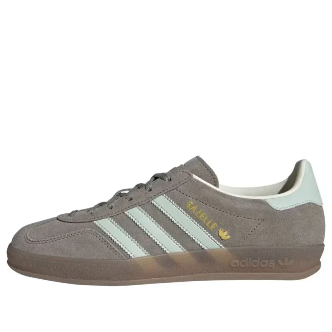Adidas Gazelle Indoor ”Silver Pebble Linen Green Gum”