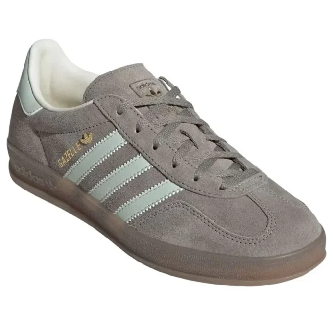 Adidas Gazelle Indoor ”Silver Pebble Linen Green Gum”