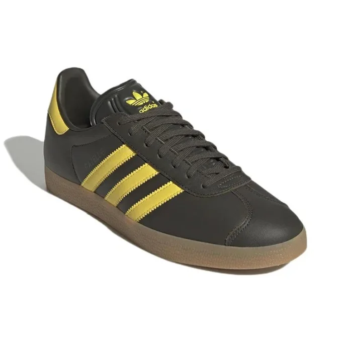 Adidas Gazelle-skor ”Shadow Olive Impact Yellow”