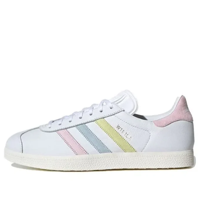 Adidas Gazelle-skor ”Vit Gul Blå Rosa”