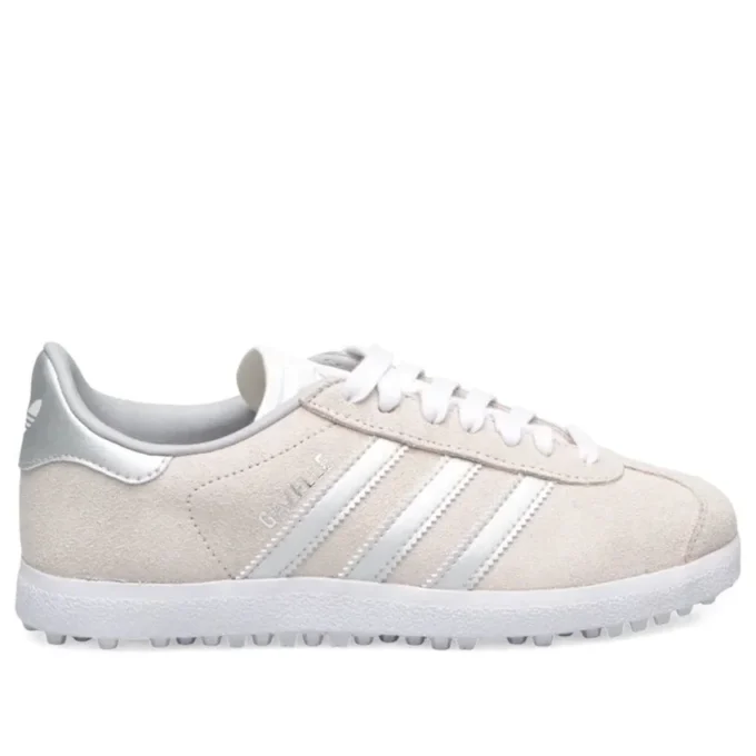 Adidas Gazelle Spikeless Golf ”Crystal White Silver Metallic”