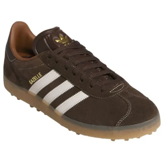 Adidas Gazelle Spikeless Golf ”Dark Brown Chalk White”