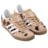 Adidas X Atmos Pink Gazelle Indoor ”Trinity Leopard Warm Sandstone”
