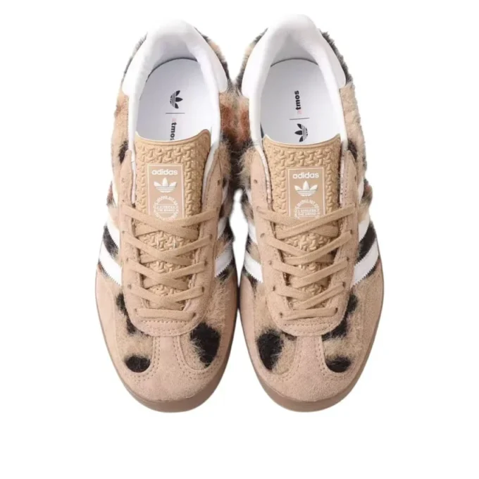 Adidas X Atmos Pink Gazelle Indoor ”Trinity Leopard Warm Sandstone”