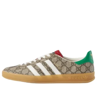 Adidas X Gucci Gazelle Gg Supreme-skor ”Beige Ebony Green”