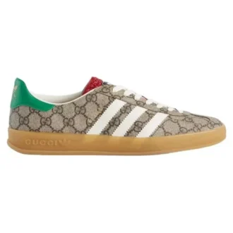 Adidas X Gucci Gazelle Gg Supreme-skor ”Beige Ebony Green”